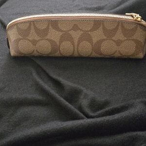 Coach Brown Signature Pencil Case